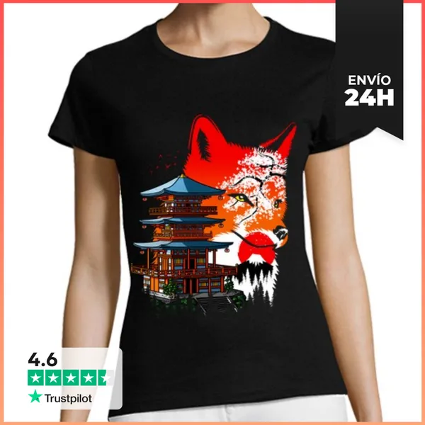 Camiseta Mujer Clásica Temple Fox LaTostadora