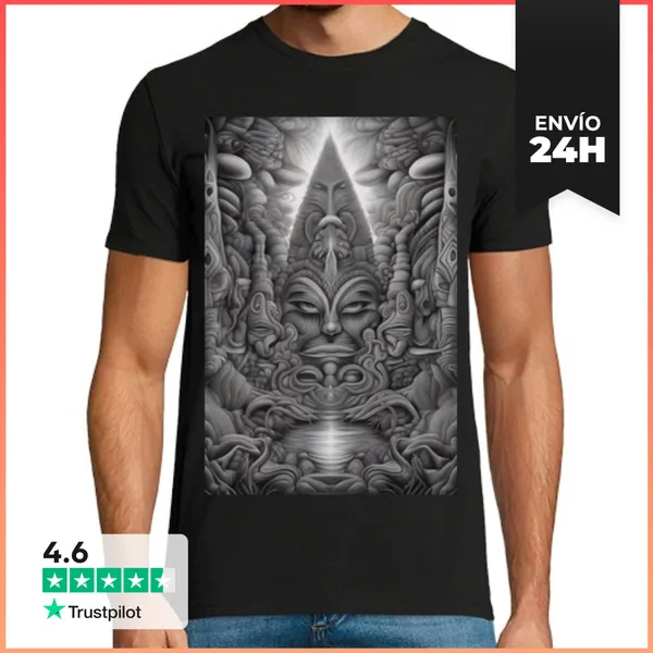 Camiseta Hombre Clásica Ayahuasca Psicodélica Visionaria
