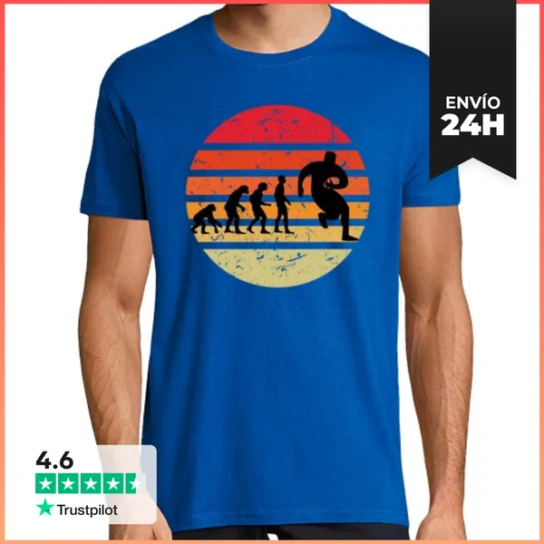 Camiseta Hombre Clásica Rugby Evolución LaTostadora