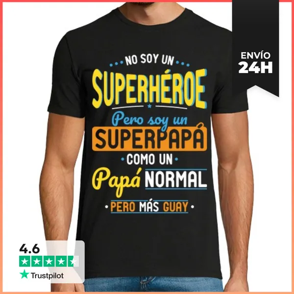 Camiseta Hombre Clásica Soy Un Superpapá Más Guay LaTostadora