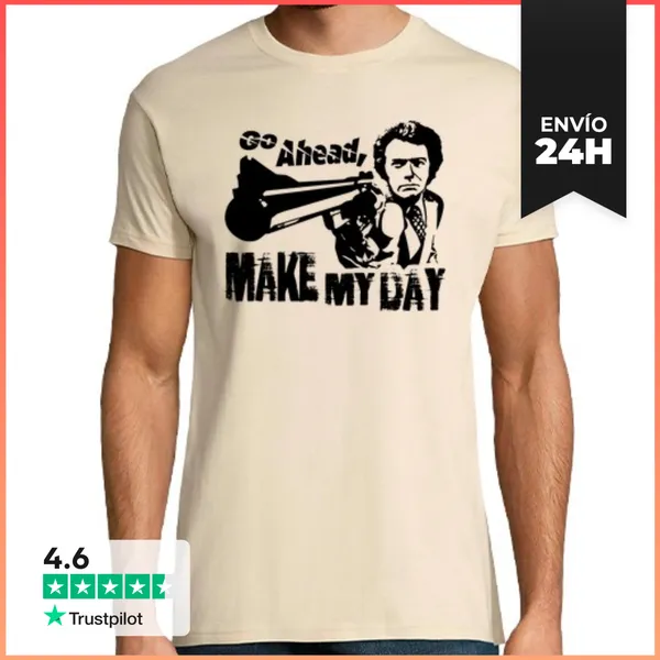 Camiseta Hombre Clásica Harry El Sucio - Anda, Alégrame El Día