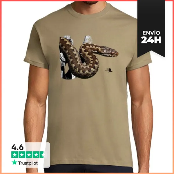 Camiseta Hombre Clásica VÍBORA DE SEOANE NEGRO LaTostadora
