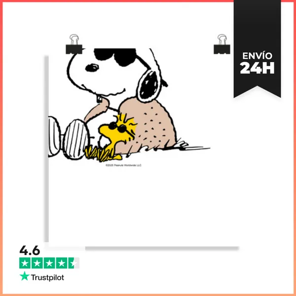Póster Cuadrado Snoopy Soleado LaTostadora
