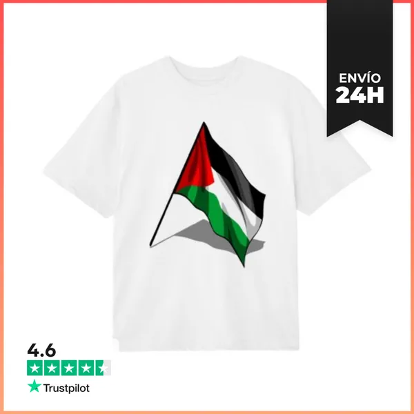 Camiseta Oversize Bandera De Palestina, Cisjordania, Gaza,
