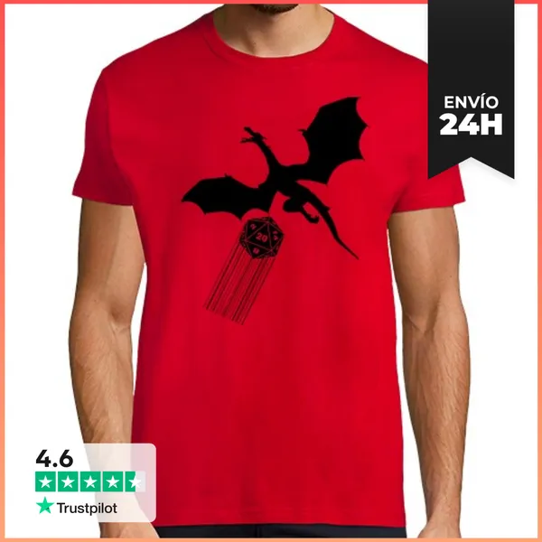Camiseta Hombre Clásica Camisetas Master Rol Dados Dungeons And