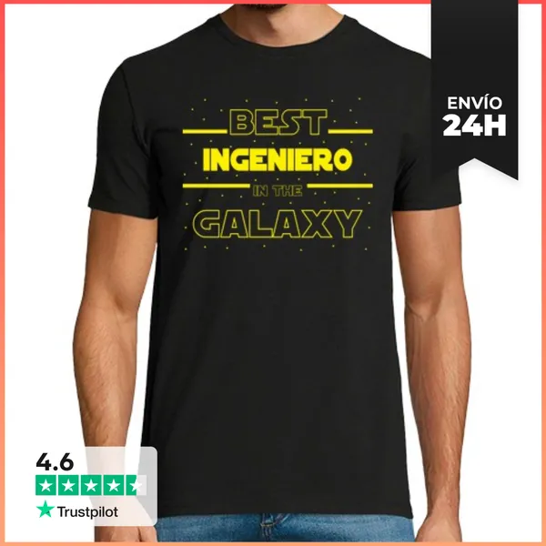 Camiseta Hombre Clásica Best Ingeniero In The Galaxy LaTostadora