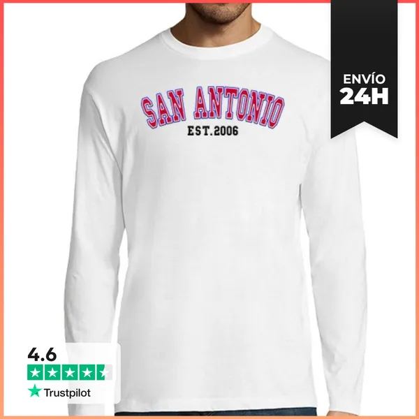 Camiseta Hombre Manga Larga San Antonio Est 2006 LaTostadora