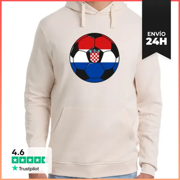 Sudadera Unisex Con Capucha Equipo De Fútbol Croacia LaTostadora