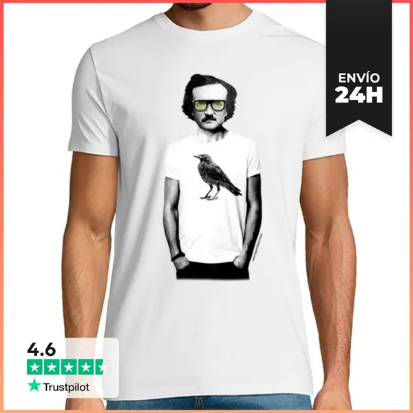 Camiseta Hombre Clásica Edgar Allan Poe, Mola LaTostadora