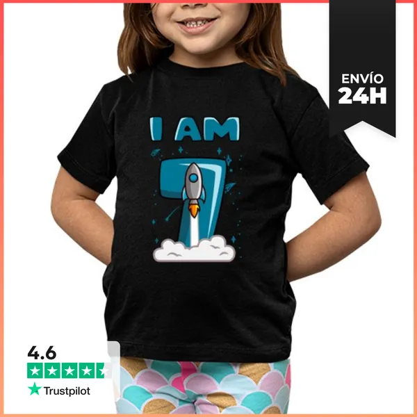Camiseta Clásica Para Niños Tengo 7 Años De Edad Séptimo