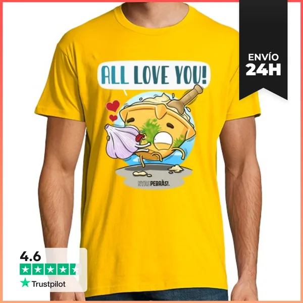 Camiseta Hombre Clásica All Love You LaTostadora