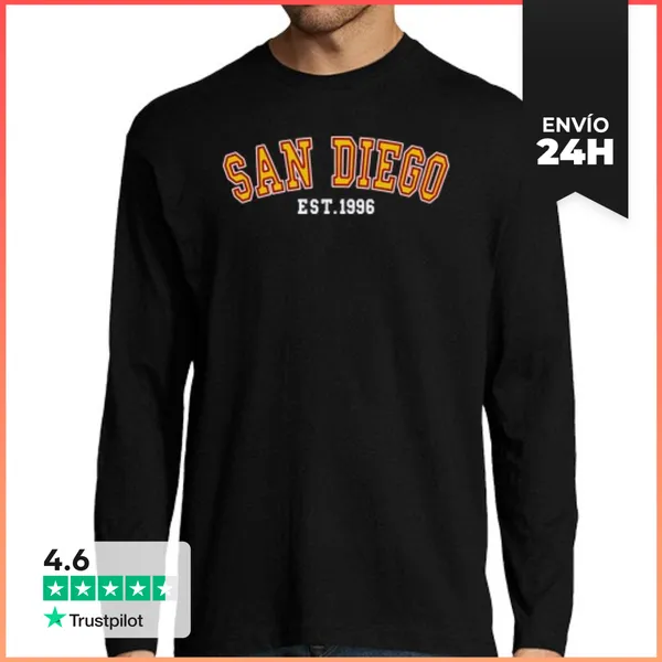 Camiseta Hombre Manga Larga San Diego Est 1996 LaTostadora