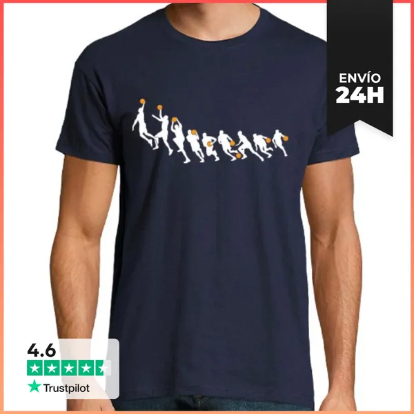 Camiseta Hombre Clásica Secuencia Evolución Mate De Michael