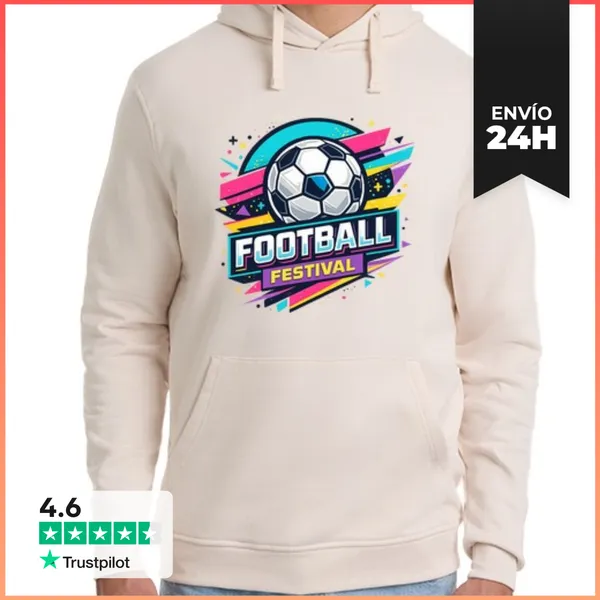 Sudadera Unisex Con Capucha Festival De Fútbol LaTostadora