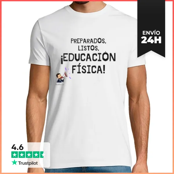 Camiseta Hombre Clásica Camiseta Preparados, Listos, EF