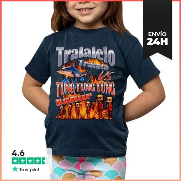 Camiseta Clásica Para Niños Tralalelo Tralala Tung Tung Tung