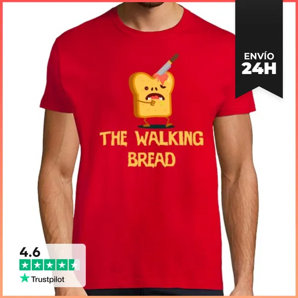 Camiseta Hombre Clásica Pan Caminante LaTostadora