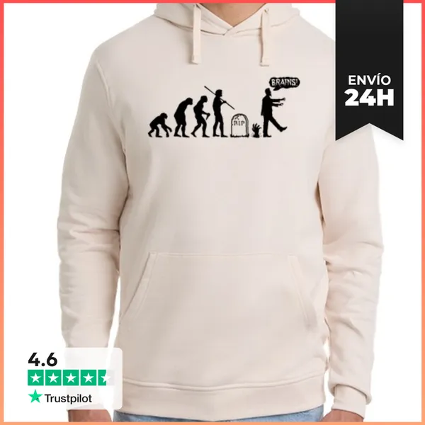 Sudadera Unisex Con Capucha Zombie Evolution LaTostadora