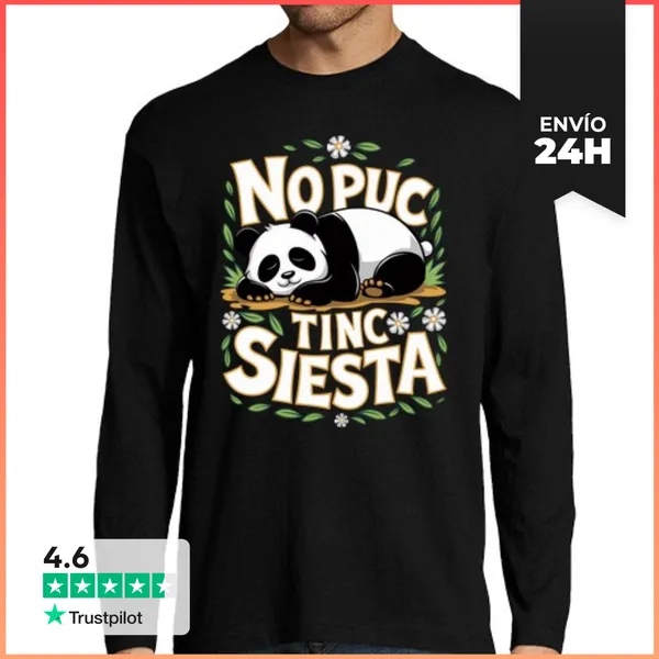 Camiseta Hombre Manga Larga No Puc Tinc Siesta LaTostadora