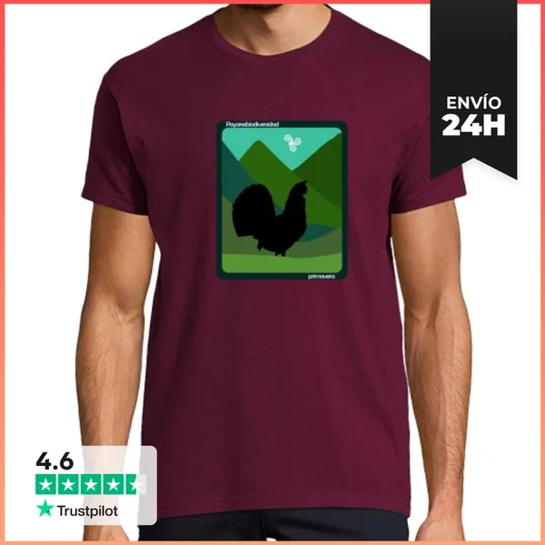 Camiseta Hombre Clásica Urogallo Primavera Payares LaTostadora