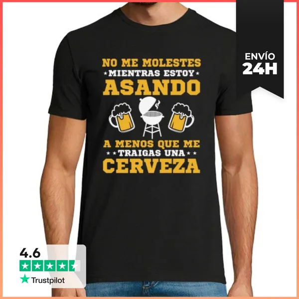 Camiseta Hombre Clásica Estoy Asando Tráeme Una Cerveza