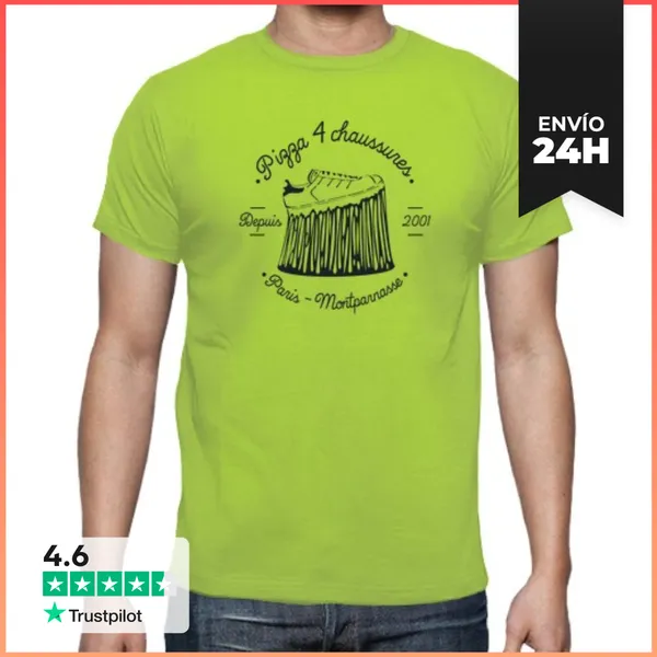 Camiseta Hombre Clásica Pizza Cuatro Zapatos LaTostadora