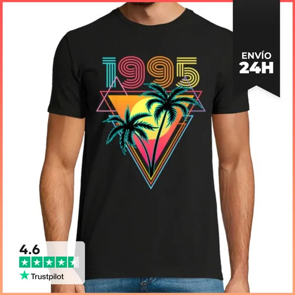 Camiseta Hombre Clásica Retro Vintage Cool 1995 LaTostadora