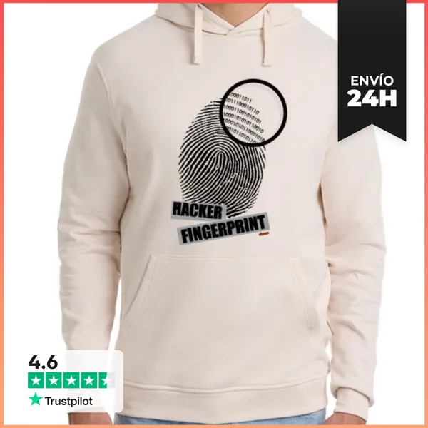 Sudadera Unisex Con Capucha Hacker Fingerprint LaTostadora