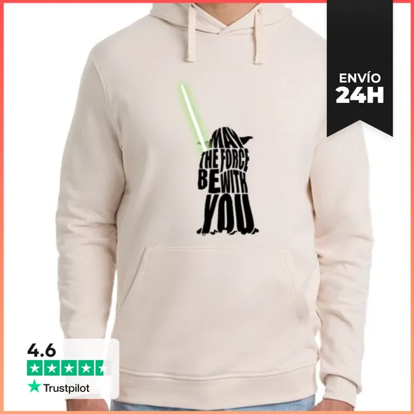 Sudadera Unisex Con Capucha Yoda LaTostadora