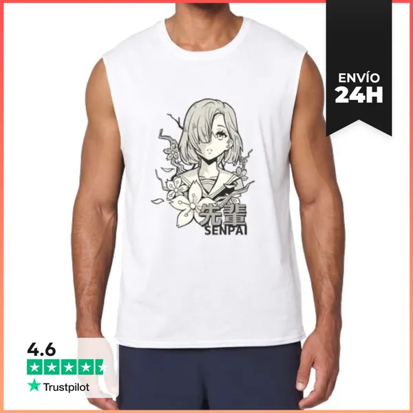 Camiseta Sin Mangas Senpai Anime Manga Girl Regalo Para Ota