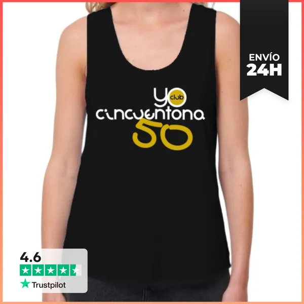 Camiseta Mujer Sin Mangas, Loose Fit CINCUENTONA LaTostadora
