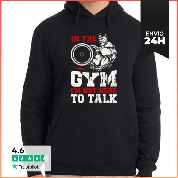 Sudadera Unisex Con Capucha En El Gimnasio No Estoy Aquí Para