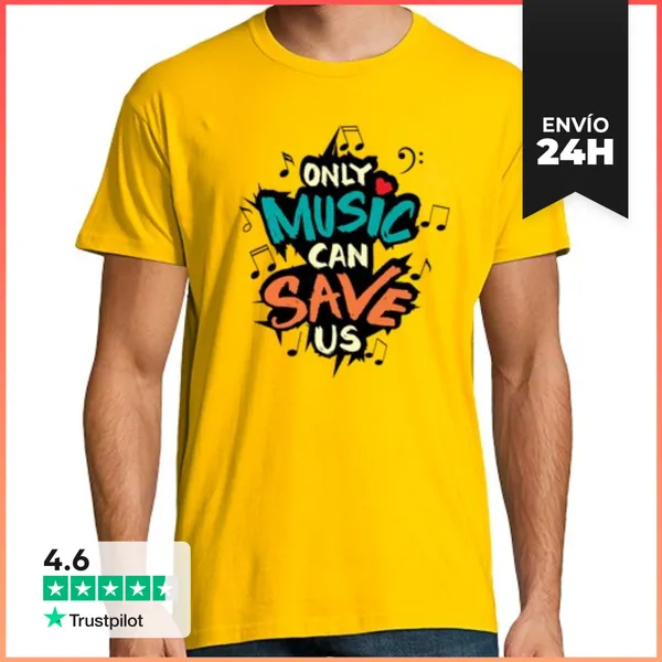 Camiseta Hombre Clásica Diseño Music LaTostadora