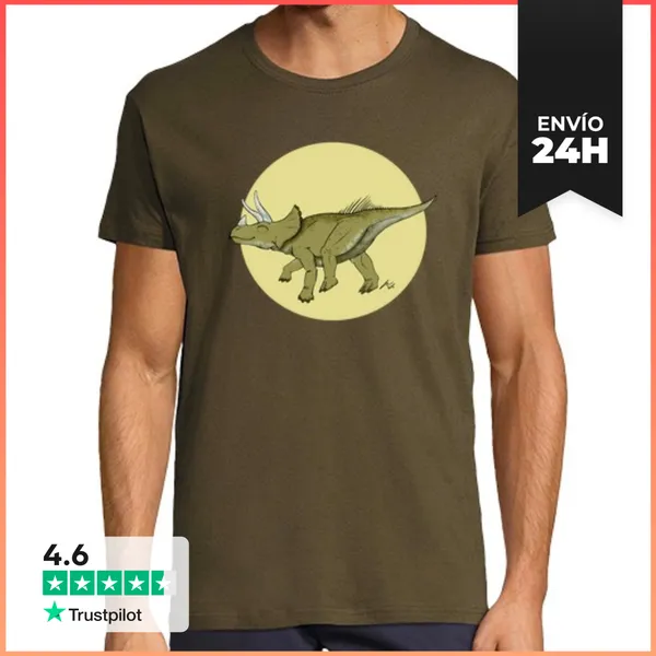 Camiseta Hombre Clásica Triceratops LaTostadora