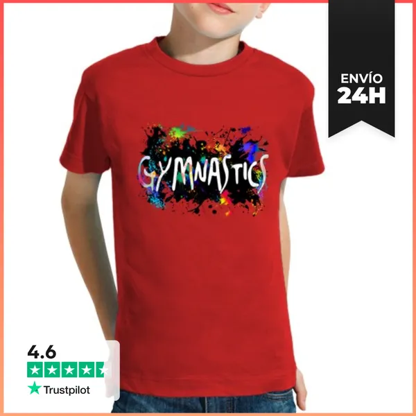 Camiseta Clásica Para Niños Gymnastics-tinta Color LaTostadora