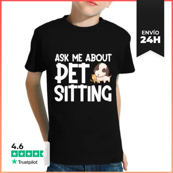Camiseta Clásica Para Niños Perro Gato Cuidador De Mascotas