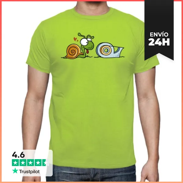 Camiseta Hombre Clásica Caracol Y Celo - Las Apariencias Engañan