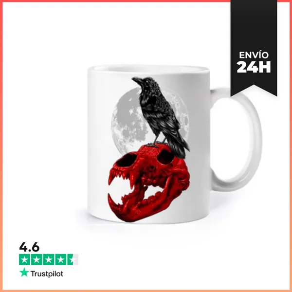 Taza Cuervo Craneo LaTostadora