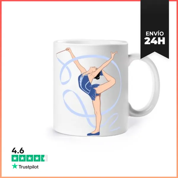 Taza Chica De Gimnasia Artística Con Cinta Taza Desayuno