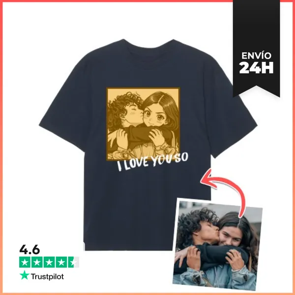 Camiseta Oversize Efecto Manga Camiseta Oversize I Love You So