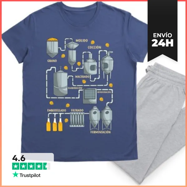 Pijama Fábrica De Cerveza Artesana Humor Alcohol Cervezas