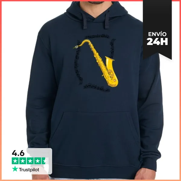 Sudadera Unisex Con Capucha Saxo LaTostadora