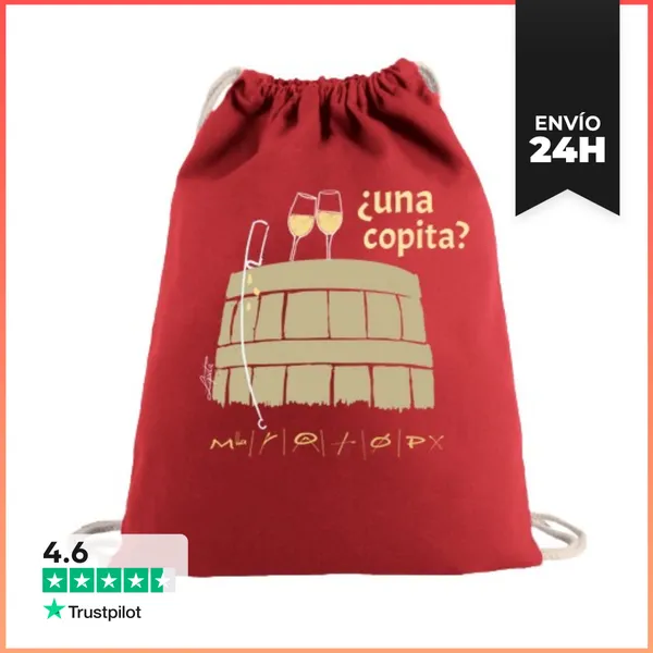 Mochila Saco Con Cuerdas Te Invito A Una Copa LaTostadora