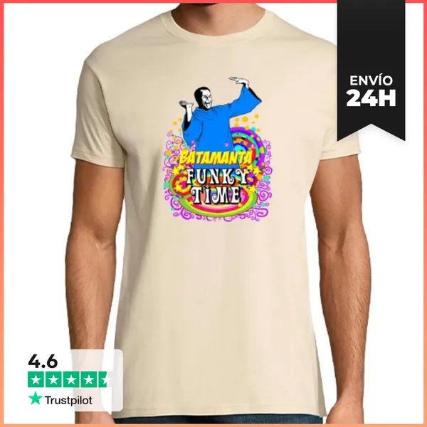 Camiseta Hombre Clásica Batamanta Funky Time LaTostadora