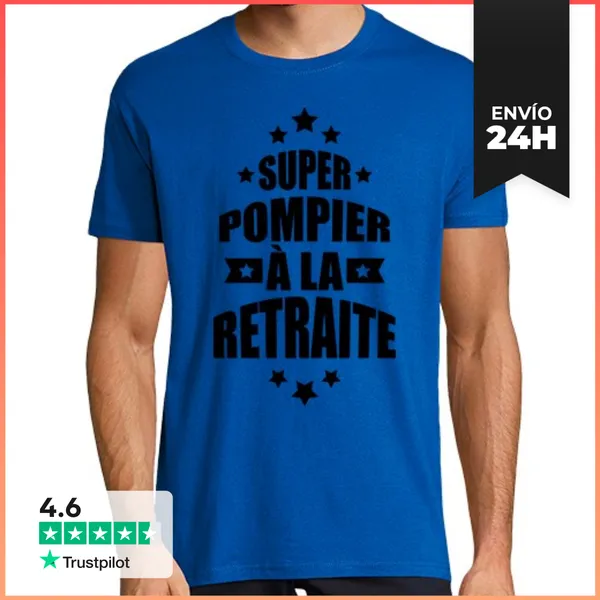 Camiseta Hombre Clásica Bombero Super Jubilado LaTostadora