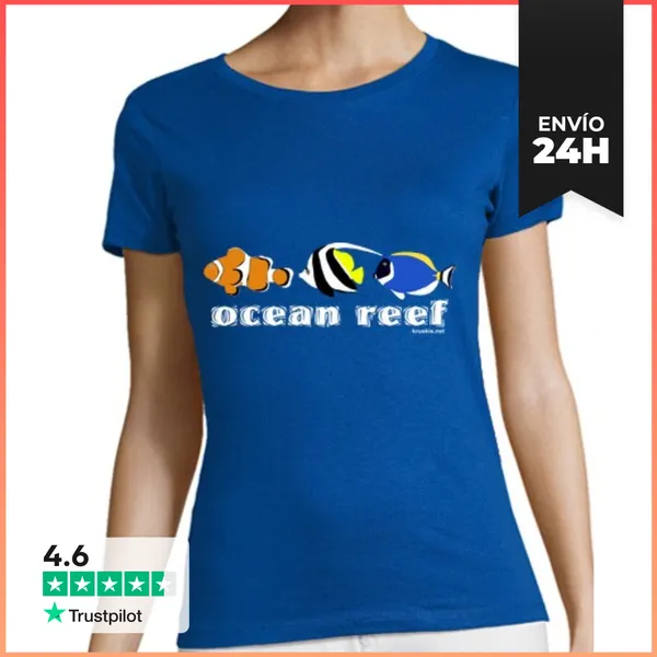 Camiseta Mujer Clásica Ocean Reef LaTostadora