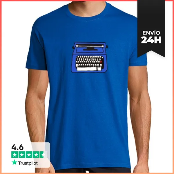 Camiseta Hombre Clásica Maquinaescribir Color Hombre LaTostadora