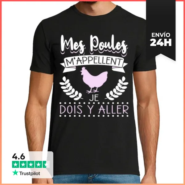 Camiseta Hombre Clásica Abuelos Pollos Humor Mamás Pollos