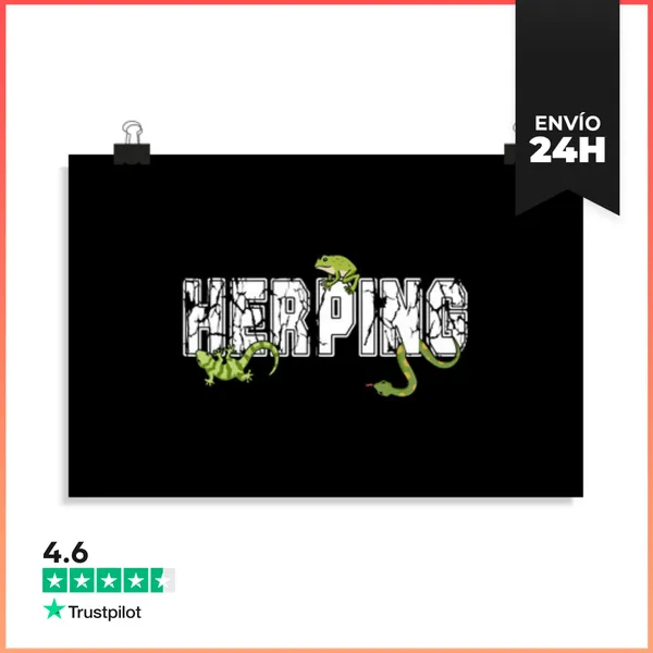 Póster Horizontal Herpetología T Reptiles Serpiente Zoología