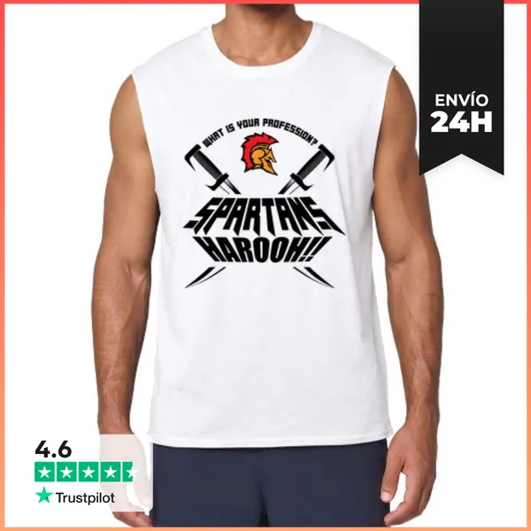 Camiseta Sin Mangas Cual Es Tu Profesion Espartanos LaTostadora